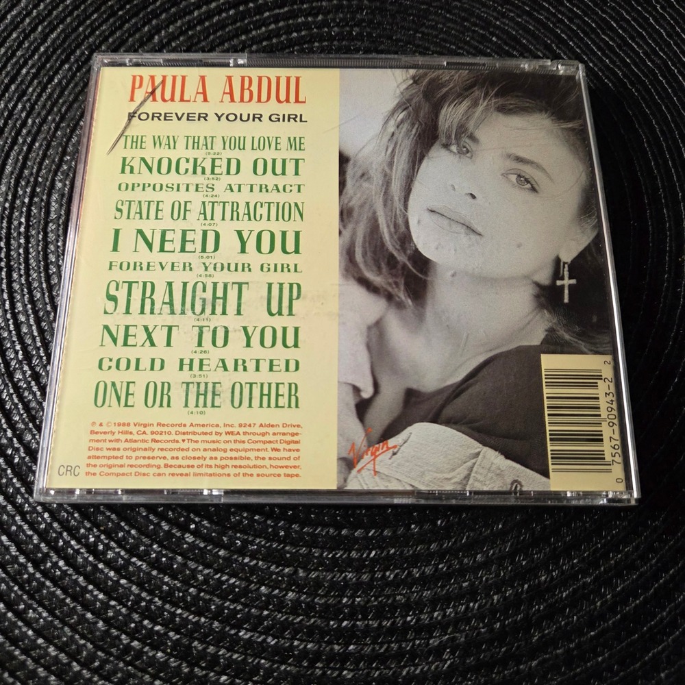 Paula Abdul CD Forever Your Girl 1988 Virgin Records Pop Straight Up V2-90943 - Picture 6 of 6
